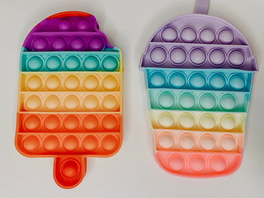 Sensory fidget popper toy- pastel smoothie or rainbow ice cream poppit
