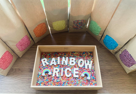 Coloured rainbow rice