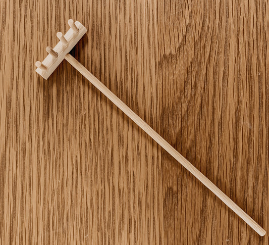 Mini wooden rake
